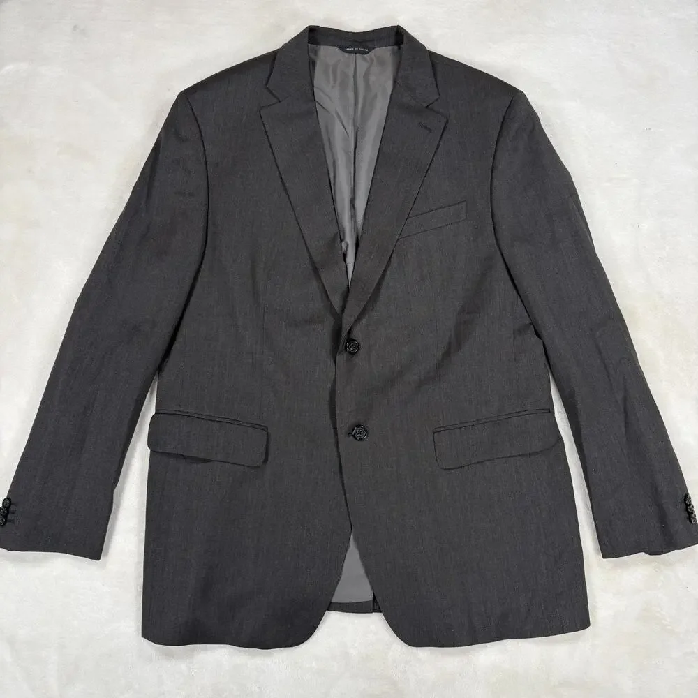Banana Republic Modern Fit Blazer Mens 44R Gray Cerruti Wool Blend Sport Coat